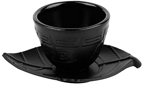 Tasse à thé en Fonte d'impression, Tasse à thé, Tasse à thé Japonaise en Fonte, Tasse Rétro, Pot en Fer, Dessous de Verre en Feuille de Fer, Tasses à thé, Ensemble de Vaisselle