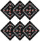 volumoon 6 Stück Schwarzes Bandana mit Weißem Totenkopf Design, Unisex Kopfbandana, Modisches Piraten Kopftuch, Geeignet für Festivals, Outdoor-Radfahren, Mottopartys und Freizeitaktivitäten