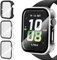 ivoler 3 Pièces Dur PC Coque avec Protection écran en Verre Trempé pour Honor Watch 5, Couverture Complète Étui de Protection Anti-Rayures Bumper Housse (2 Transparent + 1 Noir)
