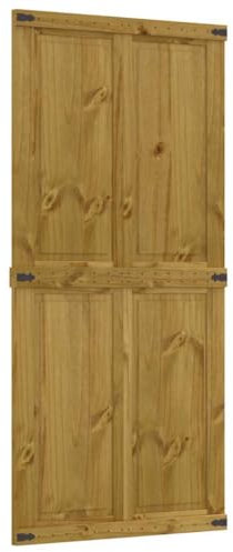vidaXL Puerta de granero CORONA madera maciza pino 90x210 cm