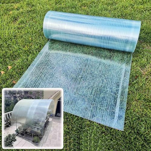 Paneles De Techo De Policarbonato,Láminas De Techo De Plástico De Repuesto para Invernaderos,Lámina Sólida De Fibra De Vidrio De 0,8mm,Planchas para Tejados,Fácil De Doblar y Cortar,W×L-1×7m