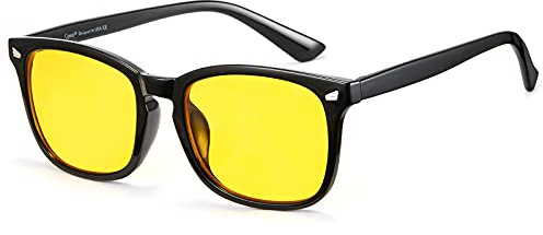 Cyxus Gaming Brille Gelb Linse Blaulichtfilter Brille Stil für PC TV Tablet Unisex 8082Y01