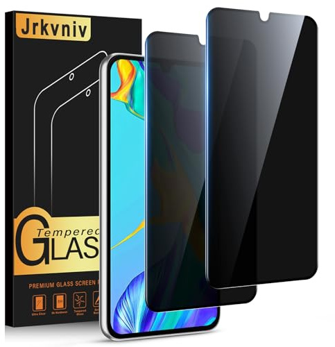 Jrkvniv Sichtschutz Panzer Schutz Glas für Huawei P30,9H Härte Privacy Schutzfolie Blickschutz,Anti-Spy Schutzglas Folie Displayschutzfolie Kratzfest Sichtschutzfolie Displayschutz,2 Stück