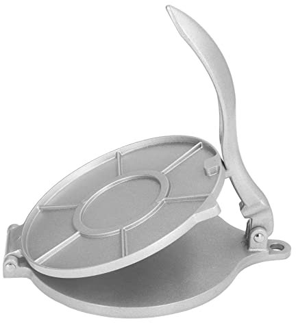 Tortilla Press, Cast Iron Tortilla Press 7.7in Aluminum Alloy Silver Heavy Duty Quesadilla Maker Maker for Home And Pasta Shops