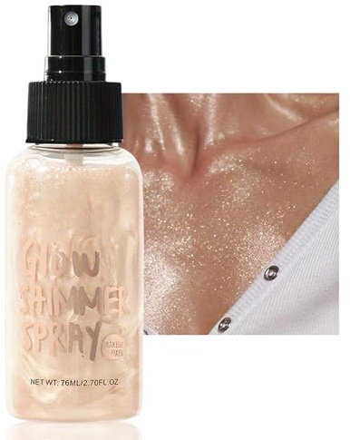 Glow Body Glitter Wasserfest Schimmernder Glanz Glitzer Spray Für Gesicht Haare Und Körper, Ultrafeines Nebel Gleichmäßige Abdeckung Schnellen Festival shiny Make-up Halloween