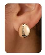 PRTGL Gold Earrings for Women - 14ct Gold Plated Dainty Chunky Statement Earrings CZ Flower Cute Cherry Dainty Stud Hypoallergenic Gold Earings