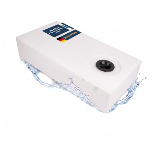 OceanTEC Frischwassertank, Trinkwassertank 84 Liter - lebensmittelecht & stabil, Wassertank mit Inspektionsdeckel & Anschlussmöglichkeiten, liegend oder stehend, Für Wohnwagen, Camper, Boot