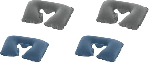 Bestway 14.5 x 9.5 x 4/37cm x 24cm x 10cm Flocked Air Neck Rest (Packung mit 2)