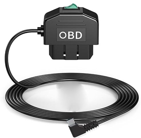 Dytabepl OBD Stromkabel für Dash Kamera, Dashcam-USB-Typ-C-Verkabelungssatz mit OBD-Stromkabel für Dashcam 12-24 V auf 5 V/3A für Dash Cam, GPS oder Radar