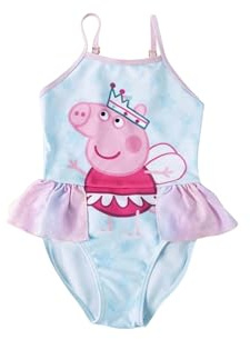 Peppa Pig Badeanzug für Mädchen, Kinder-Badeanzug mit originellem Design, bunt, 5 Jahre