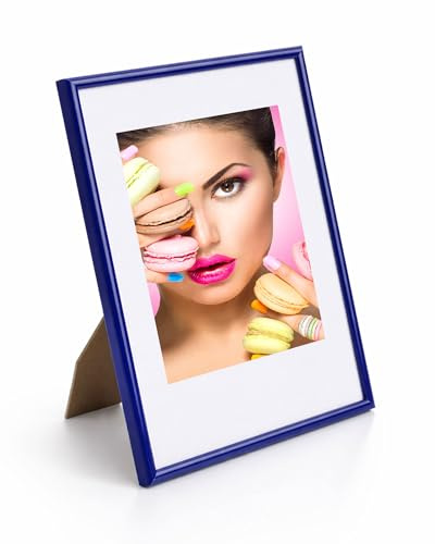 IDEAL TREND Photo Style Kunststoff Bilderrahmen Fotorahmen Wanddeko Collage Foto Poster: Farbe: Blau | Format: 21x29,7 DIN A4