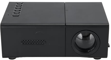 Asixxsix Projecteur Portable, Projecteur de Film LED HD 1080P avec Ventilateur de Refroidissement, Haut-Parleur Stéréo, Compatible avec Téléphones, Ordinateurs Portables