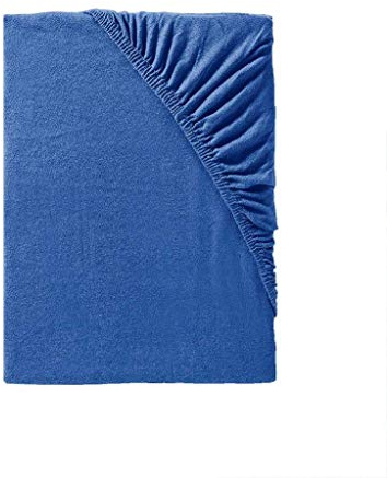 Spannbettlaken 180x200 bis Bettbezug 200x200 cm Matratzen - Mako-Jersey Spannbetttuch in Royal Blau - Ideale Bettlaken für einen schönen Bettbezug