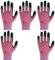 3M KOR 3M Lightweight Nitrile Work Gloves Supegrip200 3D Comfort Stretch Fit Durable Power Grip Foam Coated Smart Touch Thin Machine Washable 5 Pairs Pack (Small Pink)