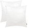 Brawarm Kissenbezüge aus Kunstleder, Leder-Kissenbezüge, einfarbig, für Couch, Bett, Sofa, Garten, Zuhause, dekorativ, Weiß, 40,6 x 40,6 cm, 2 Stück