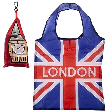 Handy Fold Up Big Ben London Shopping Bag with Holder FBAG10B