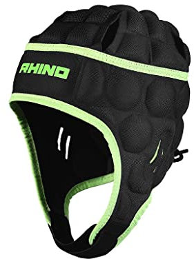 ND Sports K-Rey-RHSENHGM Rhino Senator Kopfschutz, Schwarz/Fluo Green, M, Einheitsgröße