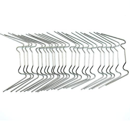 SUREH 200 Stück Edelstahl Verglasungsclips Verglasung W Draht Clips Feder Gewächshaus Glasscheibe Befestigungsclips