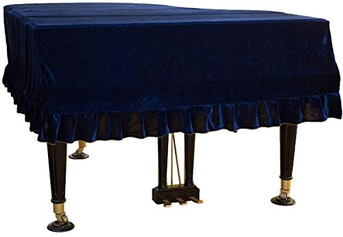 Pevfeciy Pleuche Schutzhülle für den Grand Piano – staubdicht, Klavierdeckel,waschbar, mit samtweichem Rand, dreieckig, dekorierter Schutzbezug