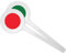VIRIDEX Paletta SEGNALETICA Cantiere Verde/Rossa PZ 2