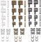Reißverschluss Reparatur Set #3#5#8#10 Reißverschluss Stopper Ersatz Zipper Endstücke Oben+Unten 12 Satz für Jacke Rucksack Sweatshirt