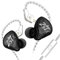 KZ ZST X in-ear Monitor, aggiornato dinamico ibrido doppio driver ZSTX, HiFi Stereo IEM Wired Auricolari / Cuffie con cavo staccabile per musicisti audiofili (con microfono, nero)