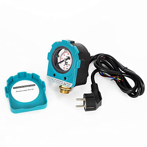 Pumpensteuerung Pumpe Druckschalter Hauswasserwerk Pumpenschalter 10 Bar Einstellbar Für Gartenpumpen Hauswasserwerk Pumpe (Blau)