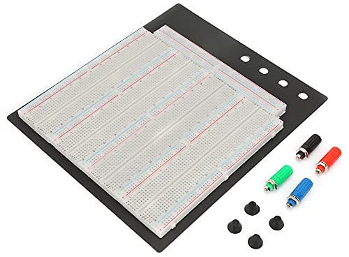 Yuecoom Protoboard, ZY-208 3220 Tie Points Protoboard sin soldadura, Placa de prueba de circuito reutilizable para ensamblaje de circuito electrónico, depuración, capacitación