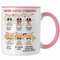 Trendation - Meine Kaffee Stimmung Lustiger Kaffe Spruch Eulen Tasse Kaffeetasse Eulen-Fans (Rosa)