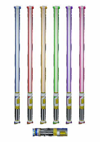 Quickdraw 12 X Aufblasbar Lichtschwert 70cm Selbstaufblasend Licht Sabre Stäbe Party Ballon Schwert Spielzeug für Kinder