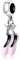 Charm Ballerina Tanzschuhe aus 925er Silber – Les Folies (Modell Pandora), Sterling-Silber, Zirkonia