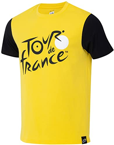TOUR DE FRANCE Zweifarbiges T-Shirt – Offizielle Kollektion für Radsport, Gelb/Schwarz, L