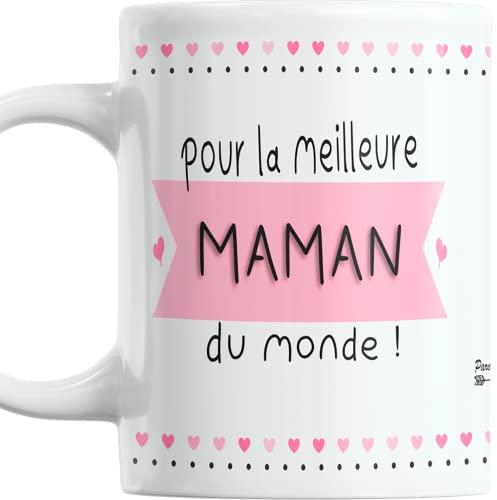 Paroles d'amour Cadeau Fete des meres Tasse Pour La Meilleure Maman Du Monde Cadeau original Noël anniversaire de maman Mug Idées cadeaux Femme personnalisable fête des mères