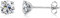 MILACOLATO CZ Boucles d'Oreilles Argent 925 Pour Femme Homme, Longues Boucles d'Oreilles Clou Arc-En-Ciel Avec Zirconium Aurora, Argent/Or/Or Rose Cuff CZ Sleeper Oreille Piercing Hypoallergénique 5mm