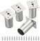 IGNPION 4Pcs 3 Adjustable Furniture Feet,Aluminum Alloy Sofa Furniture Cabinet Riser DIY Furniture Replacement Legs for TV Cabinet Ottoman Sofa Cupboard, Silver, 8cm, IGPUK0669