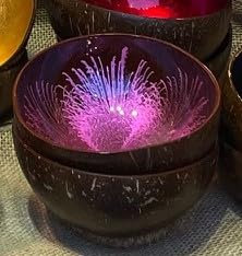 Love Coco - Large Blush Pink Coconut Bowl, Organic Coconut Bowl for Smoothies, Cereal, Salads & Decorative Purposes with Food-Safe Lacquer Inside (Baby Pink)