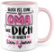 Tasse Oma personalisiert Geschenk, Glück ist, eine Oma wie dich zu haben Name & Name Geschenkidee Kaffeetasse mit Spruch Kaffee-Becher eigene Namen Muttertag Großmutter Enkelin (Oma personalisiert)