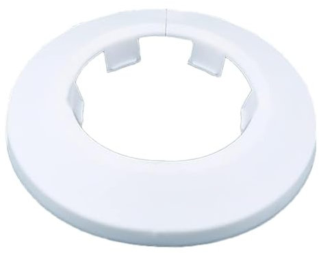 Indprod Flangia per tubo dell'acqua con diametro esterno da 4 cm, decorazione bianca, copertura per tubo radiatore, in plastica PP, 40 mm, per decorazione tubo da parete, 2 pezzi