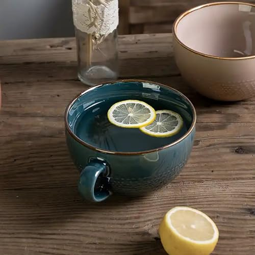 Grande Tasse à Café en Céramique 700 ML, Bols à Soupe, Bols à Céréales avec anse, Bols à Thé, Muesli, Salade, Bols à Café, Cadeaux