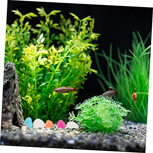Kisangel 200pcs Luminous Stones Fish Tank Gravel Decorative Pebbles Glow in Dark Rocks Outdoor
