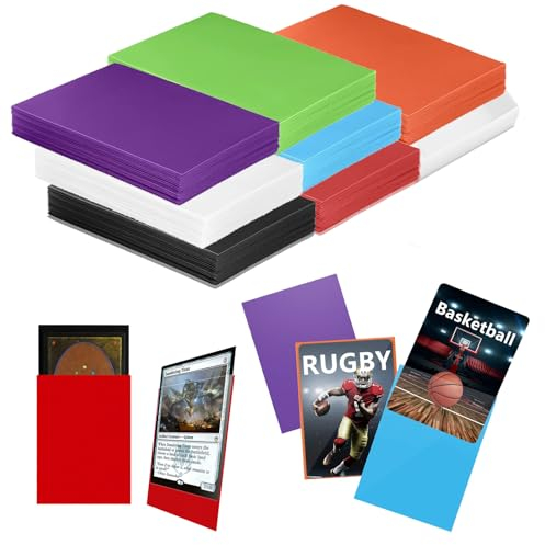 450Pcs Karten Hüllen, Farbe Transparent Soft Card Sleeves, 66 x 91mm kartenhüllen, Sammelkarten Hüllen für Tauschkarten, Trading Cards, MTG, Yu-Gi-Oh, Penny Sleeves Karten