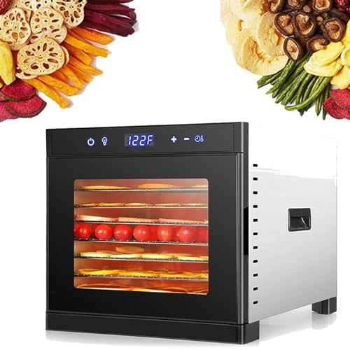 Food Dehydrator Machine, Commercial Fruit Food Dryer Dehydrator With 6/8 Trays, Adjustable Timer And Temperature Control, Electric Food Dehydrator For Beef Jerky, Fruits, Vegetables (A 8 Layers )
