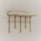 [en.casa] Schlüsselbrett Parikkala Schlüssel Organizer mit Ablage Wandregal mit 5 Haken Metall Küchenregal Flur 27 x 10 x 20 cm Holzablage Goldfarben