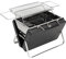 Tragbarer Holzkohlegrill, Leichtes Grillgerät, All-in-One-Grill aus Metall, Kleiner Grillraucher für Camping, Kochen Im Freien, Hinterhof-Picknick (BLACK)