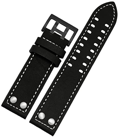 RWCCCRW Lederarmband Armband Handgelenk 20mm 22mm Band für Hamilton Aviation H77755533 H77616533 Echtes Leder Herrenuhrenarmband