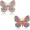 EAVUYIS 2 Stück Brosche, Retro Schmetterling Brosche Strass Brosche Damenschal