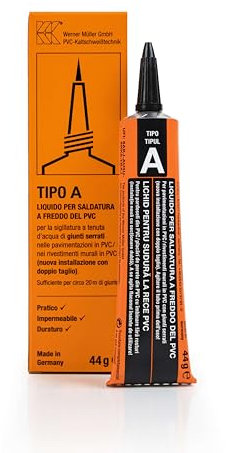 Flüssigkeit zum Kaltschweißen von Klemmverbindungen für PVC-Boden- oder Wandverkleidungen - wasserfester Dichtkleber (Typ A, 44 g)
