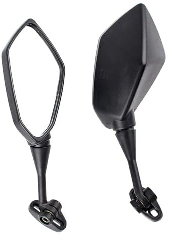 SCUASKJ Motorrad Rückspiegel Für Für Ninja300 Für Ninja250 Für H2R Für ZX-10R Für ZX-6R Für Ninja Für ZX-14R Spiegel Motorrad Rückspiegel Motorradspiegel Motorrad Spiegel(Schwarz)