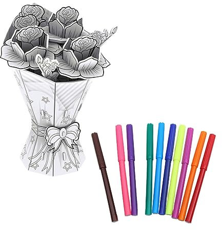 VICASKY 1 Satz Dreidimensionale des Graffiti 3D Blumenset malen DIY-Spielzeug- Spielzeug für Kinder kinderspielzeug Kinder-Graffiti- Modellbausätze für Erwachsene Papier