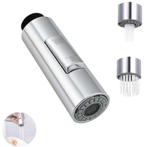 GIONAR Kitchen Tap Spray Head Attachment, Dual Function Pull Out Faucet Sprayer, G1/2'' Tap Nozzle Replacement for Kitchen Sink & Bathroom Mixer, Tap Extender & Faucet Head Replacement